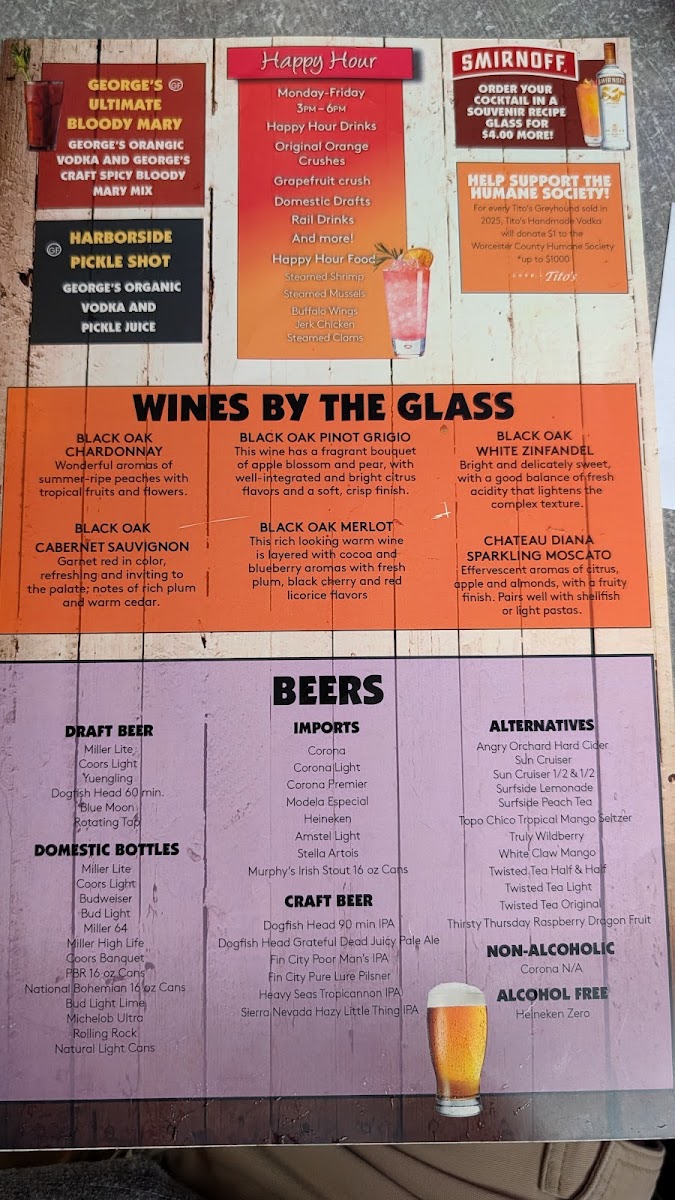 Harborside Bar & Grill Menu - Image 1